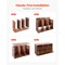 Dark Brown 24-Compartment Wood File Organizer with MDF Shelves for Office and Home Storage